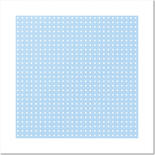 Pale Turquoise Polka Dots Posters and Art